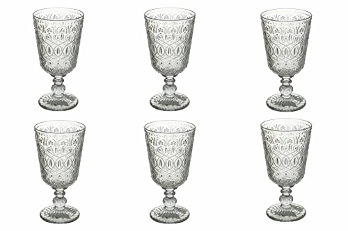 Villa d’Este Home Tivoli 5906772 New Marrakesch Set mit 6 Gläsern, 310 ml, silber/schwarz von Villa d’Este Home Tivoli