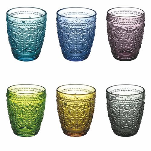 Villa d’Este Home Tivoli 5907719 Kora Light/Imperial 6er Set Wassergläser 295ml Glas, Hell von Villa d’Este Home Tivoli