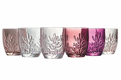 Villa d'Este Home Tivoli 5908802 Coral Provence Set 6 Wassergläser Glas 340 ml von Villa d’Este Home Tivoli