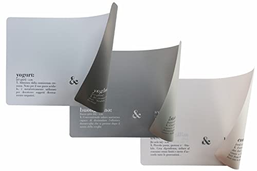 Villa d'Este Home Tivoli 5909080, Victionary Tischset Italienisch/Englisch, doppelseitig, 45 x 30 cm, 6 Stück von Villa d'Este Home Tivoli