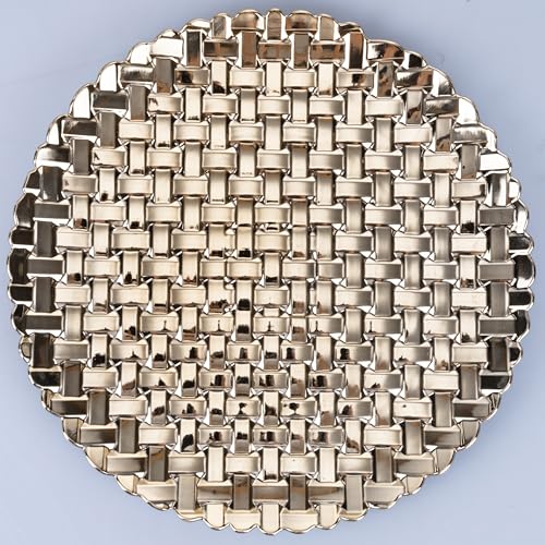 Villa d'Este Home Tivoli 6er Set Platzteller Ø 33 cm, Geflecht, gold von Villa d'Este Home Tivoli