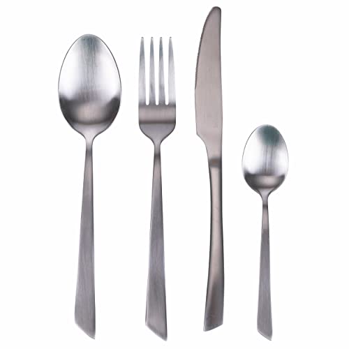 Villa d'Este Home Tivoli Besteckset 24-teilig Edelstahl silber poliert Cut von Villa d'Este Home Tivoli