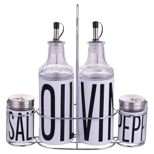 Villa d'Este Home Tivoli Bigismore Salz- und Pfefferstreuer Set aus Glas und Edelstahl, Eisenständer, weiß, Bigismore Villa d'Este Home Tivoli Bigismore Salz- und Pfefferstreuer Set aus Glas und Edelstahl, Eisenständer, weiß, Bigismore von Villa d'Este Home Tivoli