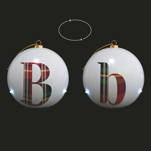 Villa d'Este Home Tivoli LED Weihnachtskugel Ø 10 cm, Monogramm B von Villa d’Este Home Tivoli