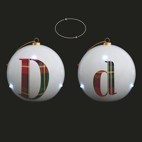 Villa d'Este Home Tivoli LED Weihnachtskugel Ø 10 cm, Monogramm D von Villa d’Este Home Tivoli