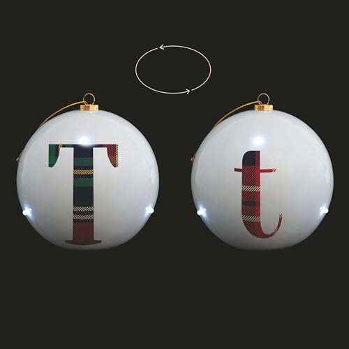 Villa d'Este Home Tivoli LED Weihnachtskugel Ø 10 cm, Monogramm T von Villa d’Este Home Tivoli