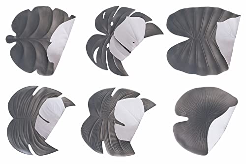 Villa d'Este Home Tivoli New Jungle Tischset, doppelseitig, Weiß + Grau, 6 Stück von Villa d'Este Home Tivoli