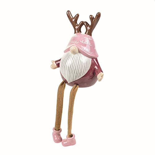 Villa d‘Este Home Tivoli Trendy Christmas Santa Claus Molli Beine aus Porzellan, Mehrfarbig, Maße: 15,5 x 10 x 17 cm von Villa d’Este Home Tivoli