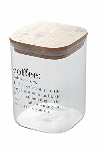 Villa d’Este Home Tivoli Victionary Coffee Vorratsglas mit Bambusdeckel, 1 l, durchsichtig, Capacità Misure: l p. 10 x h. 14,5 cm von Villa d'Este Home Tivoli