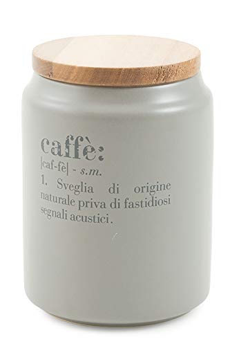 Villa d‘Este Home Tivoli Victionary Kaffeedose mit Deckel, Grau, Ø 10,5 x H 15 cm von Villa d’Este Home Tivoli