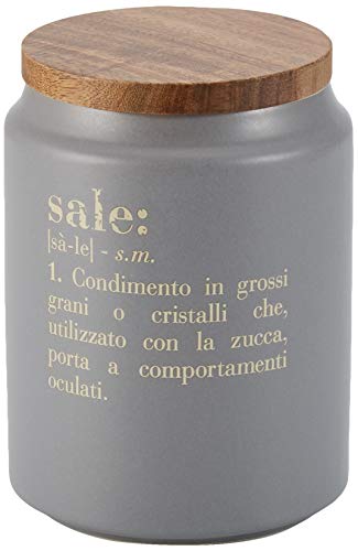 Villa d'Este Home Tivoli Victionary Salzdose mit Deckel, Grau, Ø 10,5 x H 15 cm von Villa d’Este Home Tivoli