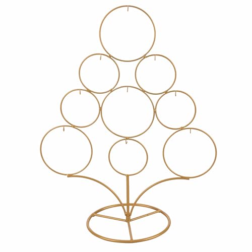 Villa d'Este Home Tivoli Weihnachtsbaum aus Metall, Höhe 46 cm, 9 Haken, Gold, Xmas von Villa d’Este Home Tivoli