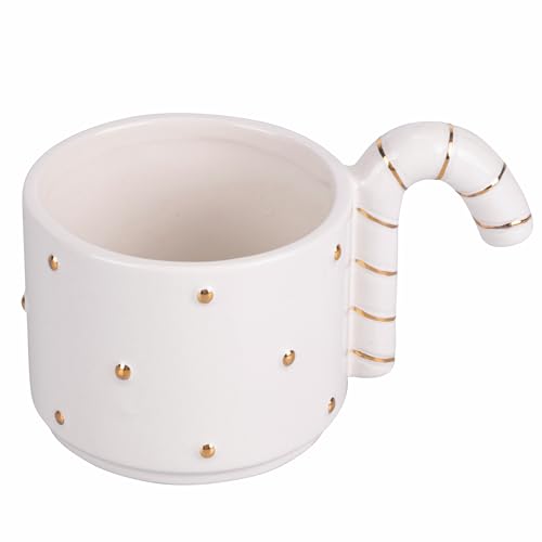 Villa d'Este Home Tivoli Weihnachtstasse, 240 ml, Keramik, Griff mit Zuckerstange, Xmas von Villa d’Este Home Tivoli