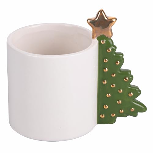 Villa d'Este Home Tivoli Weihnachtstasse, 390 ml, Keramik, Weihnachtsbaum, Weihnachtsmotiv von Villa d’Este Home Tivoli