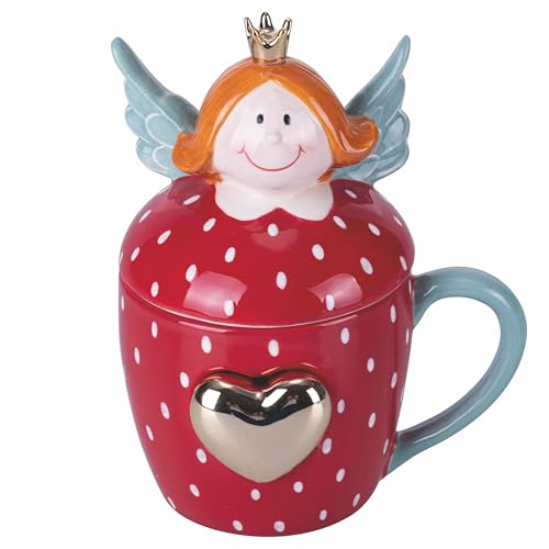 Villa d'Este Home Tivoli Weihnachtstasse, 400 ml, mit Keramikdeckel, Xmas Funny von Villa d’Este Home Tivoli