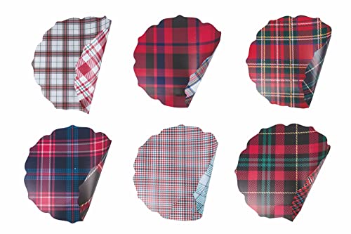 Xmas Tartan Weihnachts-Platzsets, doppelseitig, Ø 38 cm, 6 Stück von Villa d’Este Home Tivoli