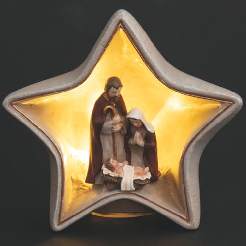 Xmas Weihnachtsstern LED aus Polyresin 10,5 x 6 x 10 cm von Villa d’Este Home Tivoli