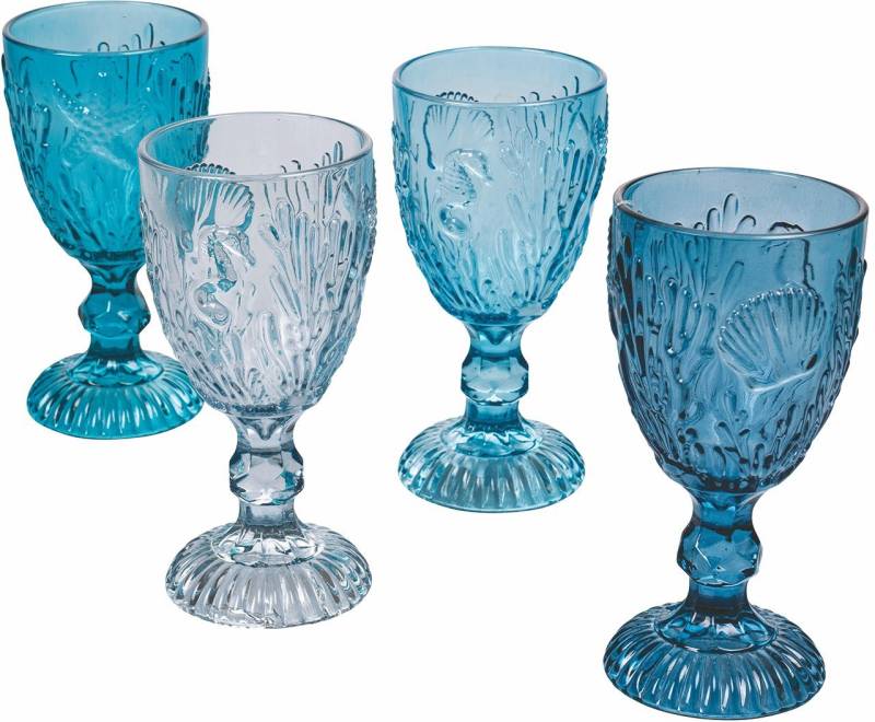 Villa d'Este Weinglas Pantelleria Ocean, Set 4-teilig, Glas, Gläser-Set, 4-teilig, Inhalt 280 ml von Villa d'Este