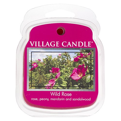 Village Candle 1 Stück Premium Wachsschmelzpackung für Öl/Wachsbrenner Wildrose von Village Candle