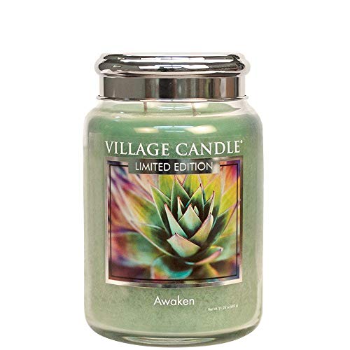 Village Candle - Awaken Spa -Tradition Jar - 2-Dochtkerze - Eukalypthus/Pfefferminze - 602g - Large -Limited Edition von Village Candle