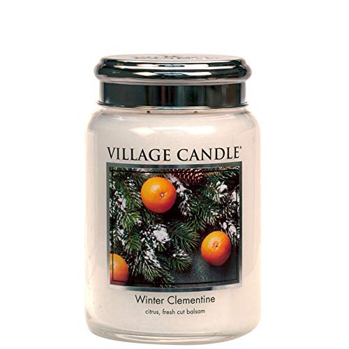 Village Candle - Duftkerze 626g - Tradition Winter Clementine - 2-Docht-Kerze - Windlicht von Village Candle