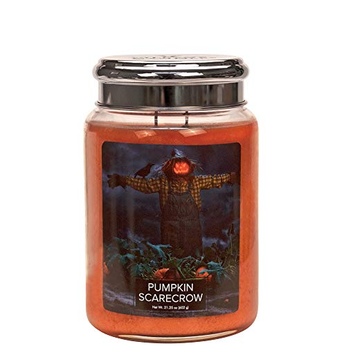 Village Candle Pumpkin Scarecrow Duftkerze im Glas, 740 ml, groß von Village Candle