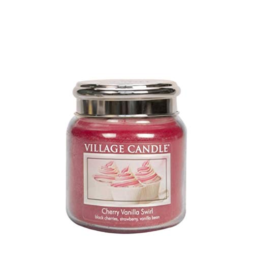 Village Candle - Kerze, Duftkerze - Cherry Vanilla Swirl - mittleres Glas - 411 g von Village Candle