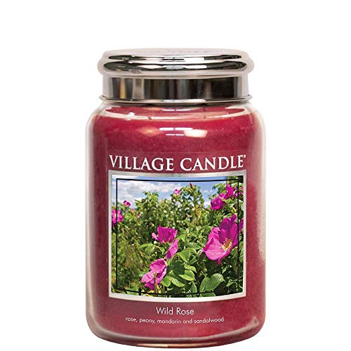 Village Candle - Kerze, Duftkerze - Wild Rose - großes Glas - 626 g von Village Candle
