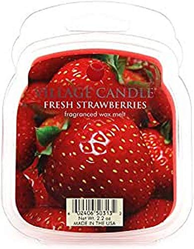 Village Candle Premium Fragrance Wax melts 6 Pack - Fresh Strawberry von Village Candle