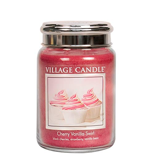 Village Candle Tradition Jar Large 602 g Cherry Vanilla Swirl von Village Candle