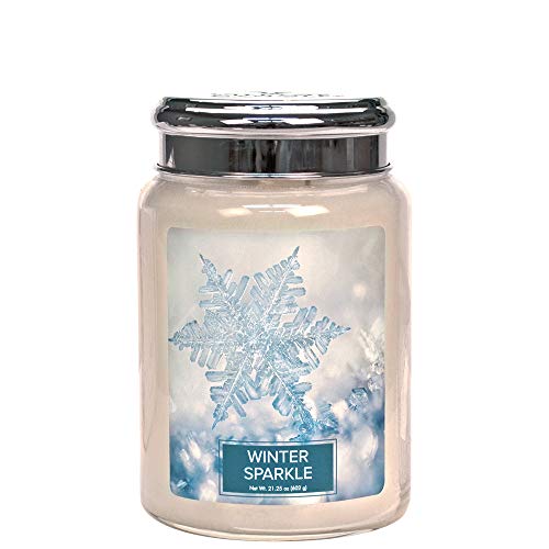 Village Candle Winter Sparkle 26 oz Glass Jar Scented Candle, Large von Village Candle