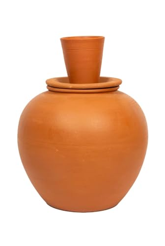 Village Decor Handmade Earthen Clay Water Pot - Carafes Pitcher - (1 Gallon) von Village Decor