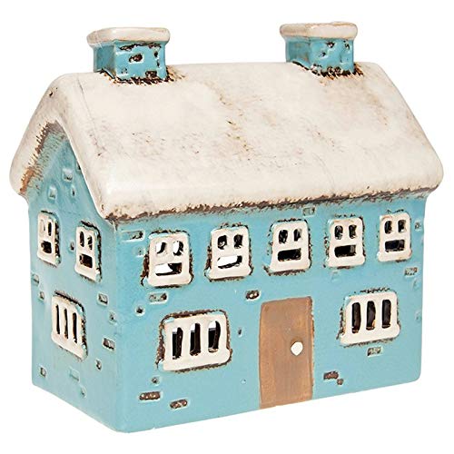 Village Pottery Blue House Teelichthalter von Village Pottery