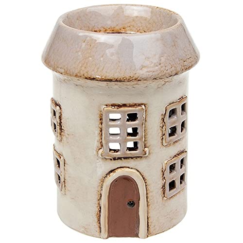 Village Pottery Cremefarbene Keramik-Duftlampe für Öl oder Wachs von Village Pottery