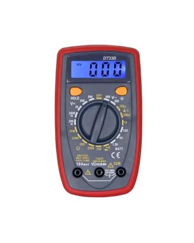 Villageboom Digital Multimeter DT33B - Allround Messgerät für Spannung, Strom, Widerstand, Durchgang und Dioden - Vielseitiges Werkzeug für Elektronikprojekte und Elektroarbeiten von Villageboom