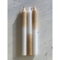 Paket Handgetunkte Gold Glitzer Dip Dye Kerzen Stabkerzen Farbverläufe, Geschenkidee , Candels von Villakunterbunt12
