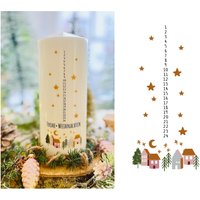 Adventskerze - Deko Kerze Advent Kalenderkerze 1-24 Skandinavisch Weihnachten Feiern Alvena 5 Häuser Pastell Frohe Weichnachten Adventskerze - Deko Kerze Advent Kalenderkerze 1-24 Skandinavisch Weihnachten Feiern Alvena 5 Häuser Pastell Frohe Weichnachten von Villarosalotta