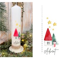 Adventskerze - Deko Kerze Advent Kalenderkerze 1-4 Skandinavisch Weihnachten Feiern Jonte Mit Band 30 cm Hoch Adventskerze - Deko Kerze Advent Kalenderkerze 1-4 Skandinavisch Weihnachten Feiern Jonte Mit Band 30 cm Hoch von Villarosalotta