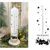 Adventskerze - Kalenderkerze 1-24 Deko Kerze Advent Skandinavisch Weihnachten Feiern Alvena 3 Häuser Schwarz Mit Band 30 cm Hoch Adventskerze - Kalenderkerze 1-24 Deko Kerze Advent Skandinavisch Weihnachten Feiern Alvena 3 Häuser Schwarz Mit Band 30 cm Hoch von Villarosalotta