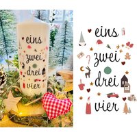 Adventskerze - Kalenderkerze 1-4 Deko Kerze Advent Skandinavisch Weihnachten Feiern Alrun Bunt von Villarosalotta