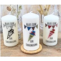 Geschenk Einschulung Kerze Aster Schultüte Schulkind Einschulungsgeschenk Altrosa Blau Schwarz Geschenk Einschulung Kerze Aster Schultüte Schulkind Einschulungsgeschenk Altrosa Blau Schwarz von Villarosalotta
