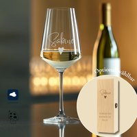 Personalisiertes Weinglas Mit Gravur Glas Namen Geschenke Für Freundin, Mama & Familie Geburtstag, Weihnachten 560 Ml Sabine von Villarosalotta