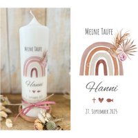 Taufkerze Regenbogen Boho Blumen „Hanni" Konfirmationskerze Kreuz Fisch Herz Glaube Liebe Hoffnung Rosa Rot Pastell Kommunionkerze Taufkerze Regenbogen Boho Blumen „Hanni" Konfirmationskerze Kreuz Fisch Herz Glaube Liebe Hoffnung Rosa Rot Pastell Kommunionkerze von Villarosalotta