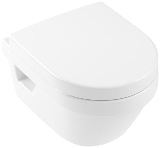 Villeroy & Boch Architectura Combi-Pack Tiefspül- WC 4687HR inkl. WC-Sitz , Weiß Alpin, Farbe: Weiß von Villeroy und Boch AG