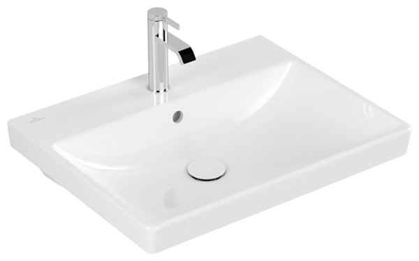 Villeroy & Boch Avento Waschtisch 415860, 600x470mm, 1 Hahnloch, mit Überlauf, Farbe: Weiß von Villeroy und Boch AG