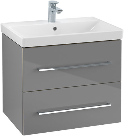 Villeroy & Boch Avento Waschtischunterschrank A89000, 2 Auszüge, Breite 630mm, Farbe: Crystal Grey von Villeroy und Boch AG