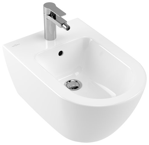 Villeroy & Boch Bidet Subway 2.0 540000 375x565mm, 1 Hahnloch, mit Überlauf, Farbe: Weiß von Villeroy und Boch AG