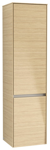 Villeroy & Boch Collaro Hochschrank 404x1538x349 mm, 2 Türen Anschlag (Scharnier) rechts, C03301, Farbe: Front Korpus: Nordic Oak, Griff: Soft Grey von Villeroy und Boch AG