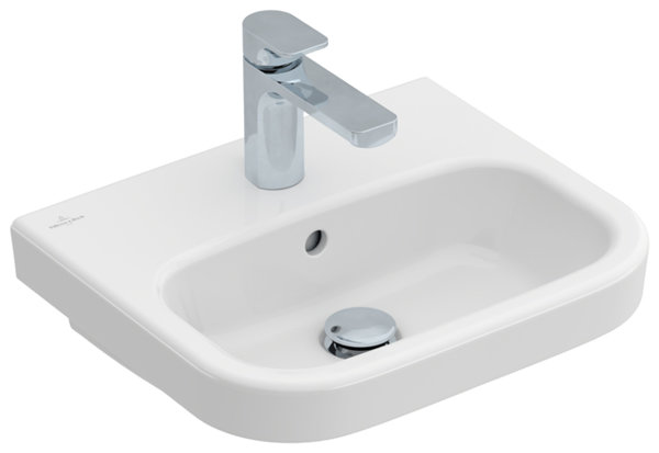 Villeroy und Boch Handwaschbecken Architectura 437345 450x380mm, eckig, weiss, Farbe: Weiß Ceramicplus von Villeroy und Boch AG