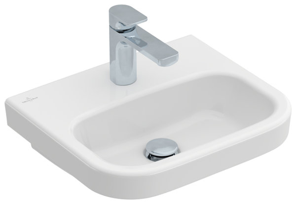 Villeroy und Boch Handwaschbecken Architectura 437346 450x380mm, eckig, weiss, Farbe: Weiß Ceramicplus von Villeroy und Boch AG